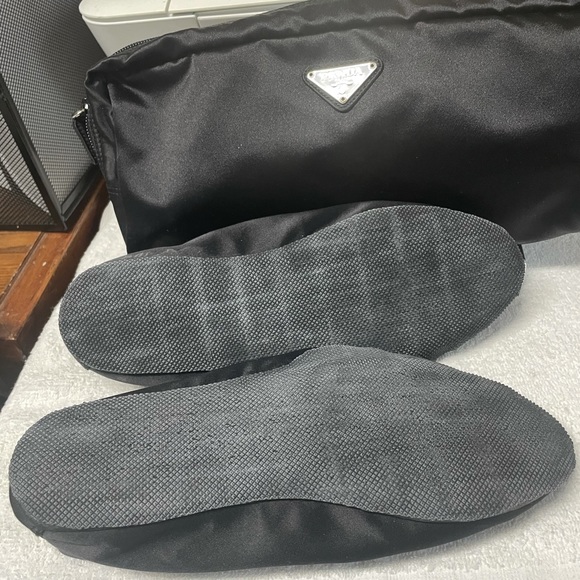 Authentic Prada Satin Toiletries Bag & Slippers - Picture 14 of 14